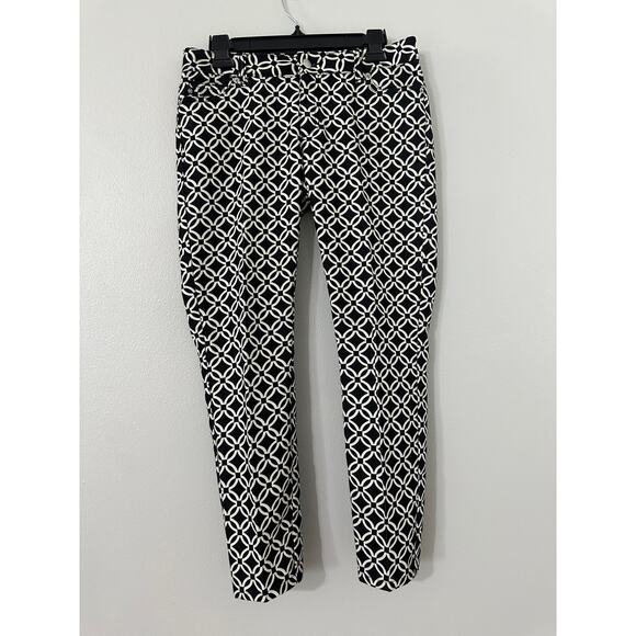 Michael Kors Geometric Mid-Rise Pants sz 4 - Picture 1 of 4